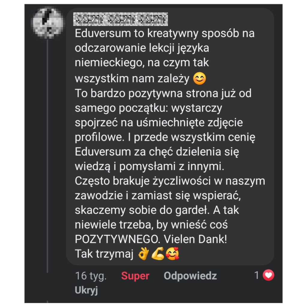 Opinia 9 eduversum scenariusze dla nauczycieli niemieckiego