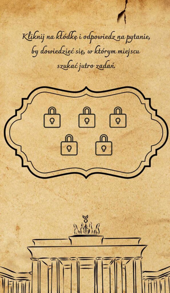 escape room na lekcje niemieckiego odgadnięcie zagadki