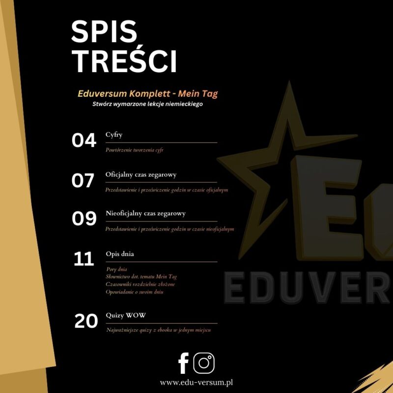 godziny po niemiecku ćwiczenia dla uczniów